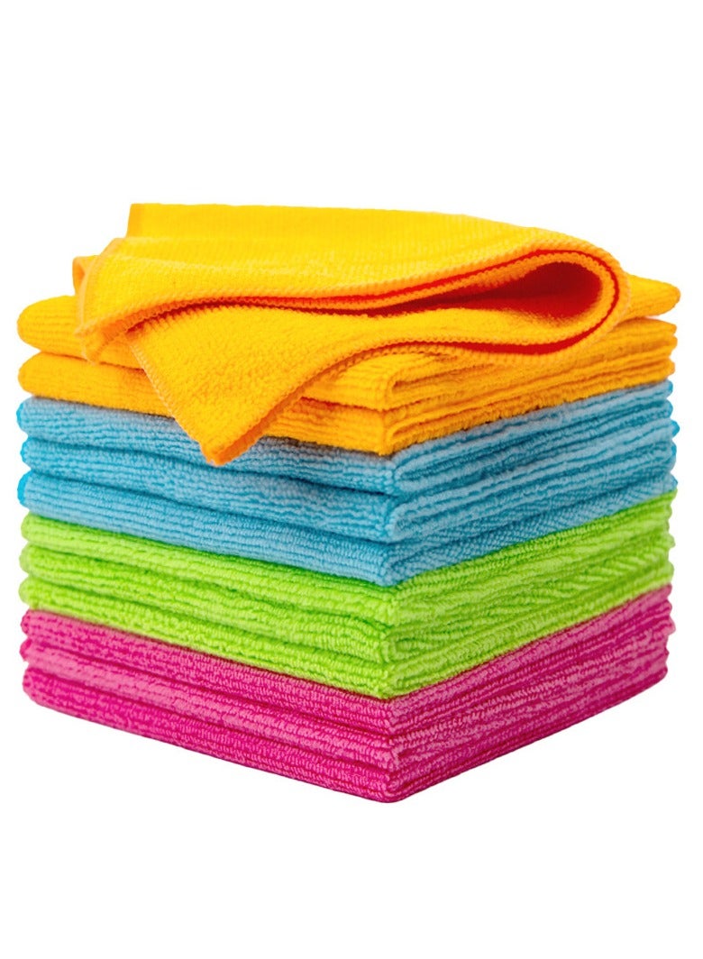 12 Pieces Microfiber Cleaning Cloth Multicolour 30x30Centimeter Ultra Absorbent Microfiber Cleaning Cloth | Scratch & Lint Free Car Duster | Multi-Purpose, Reusable Cleaning Rags for Home, Kitchen Use. - Image 1