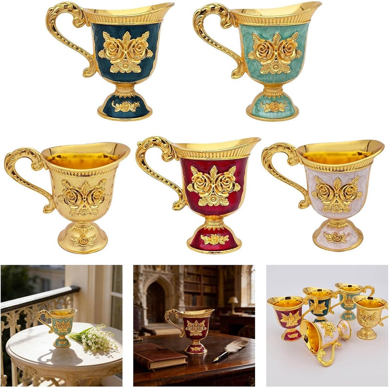 Refined European Engraved Alloy Champagne Glass with Floral Patterns for Formal and Home Decor Elegant European Delicate Flower Homes Decors and Parties - Image 2