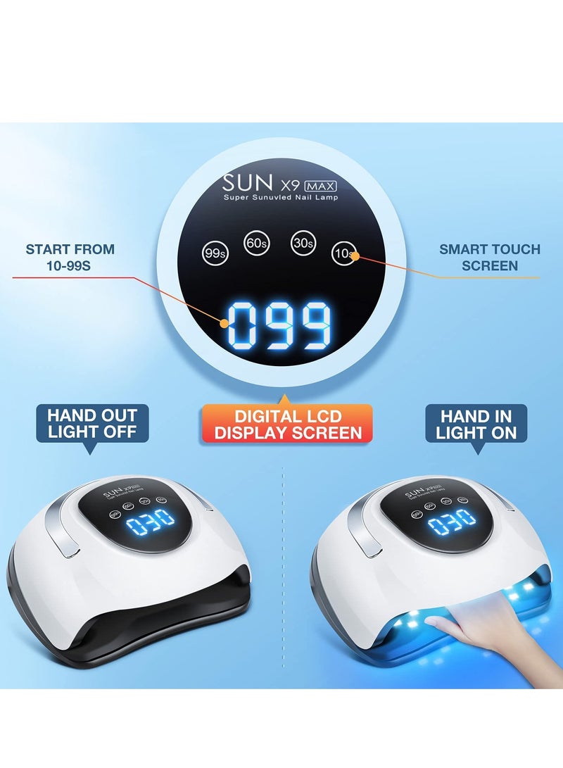 220W Professional UV LED Nail Lamp with 57 Beads 4 Timer Settings LCD Touch Display and Auto Sensor for Quick Gel Nail Drying - Image 4