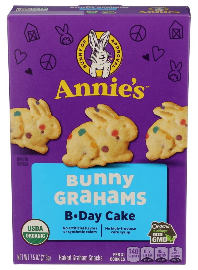 Annies Organic Birthday Cake Bunny Graham Snacks, 7.5 oz. - Image 1