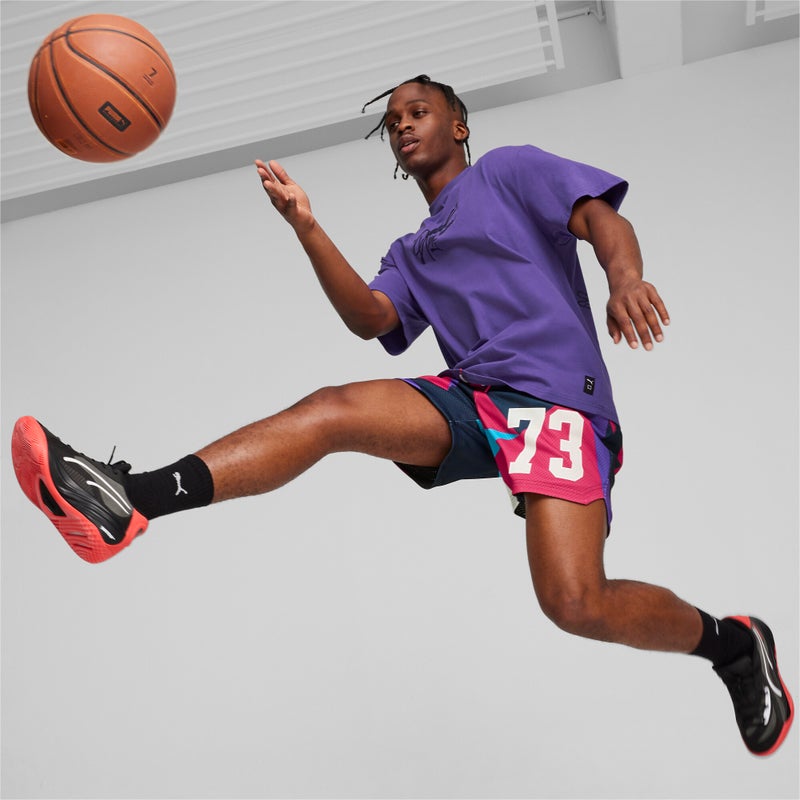 PUMA Mens Purple Basketball T-shirt III - Image 4