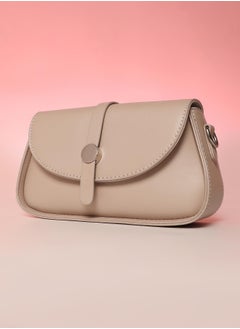 Haute Sauce Solid Magnet Lock Regular Vegan Leather Sling Bag with Detachable Strap For Women  - Image 1