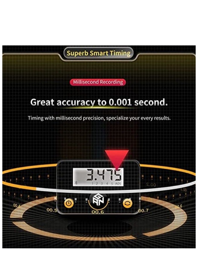 جانكيوب جهاز توقيت ذكي بالبلوتوث للعبة مكعب روبيك لون فضة  من جان - Image 4