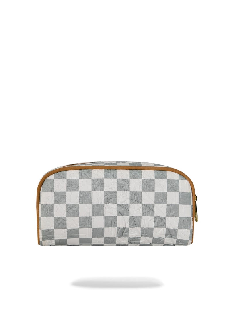 SPRAYGROUND GRAFF EMBOSSED CREAM CHECK POUCH - Image 1