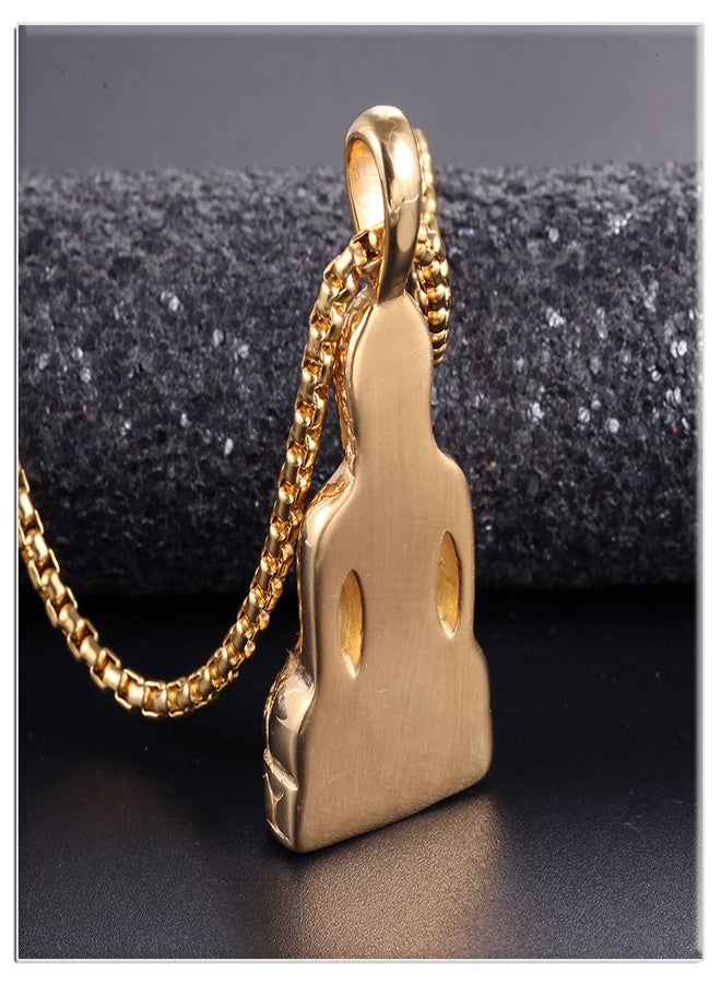 Xusamss Plated 18K Gold Stainless Steel Buddha Head Pendant Necklace(Gold) - Image 4