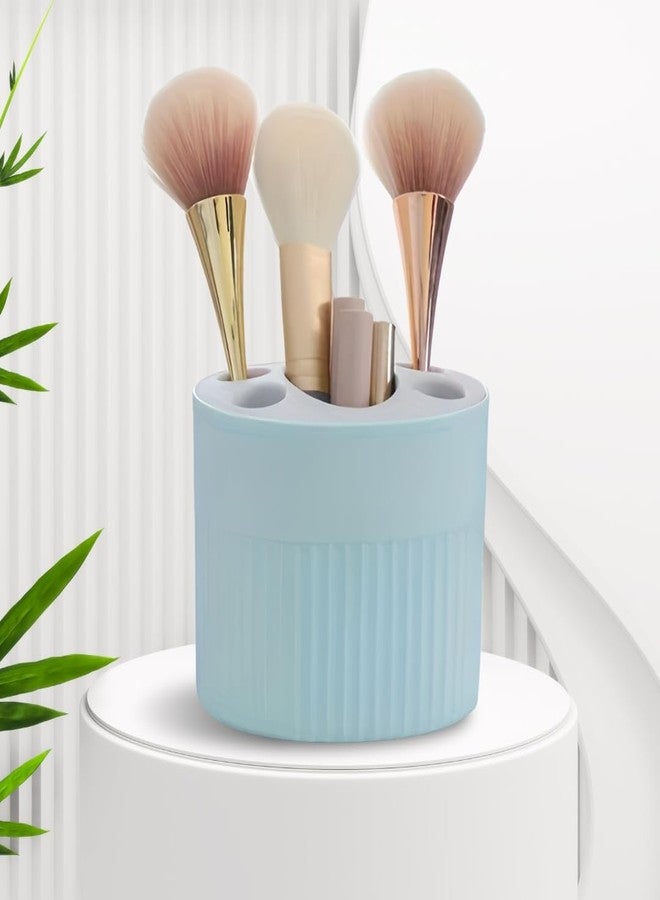 RUDOLF Multi-Purpose Toothbrush & Cosmetic Holder | Plastic Oval Organizer Stand for Bathroom, Makeup, Kitchen | Toothpaste Storage Box | Cute Desk Organizer for Brushes & Tools Multicolor (1) - Image 1