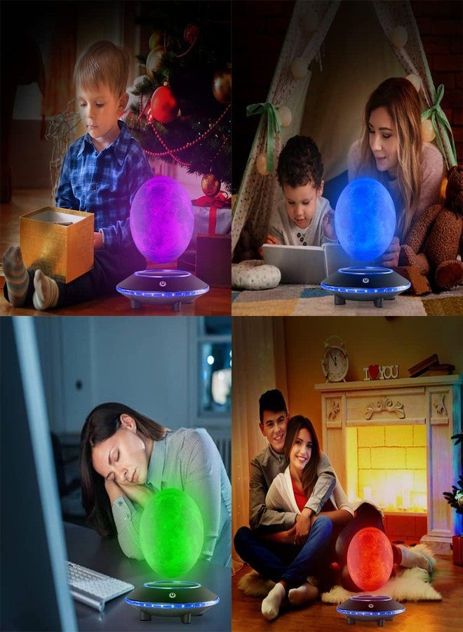 VGAzer Levitating Moon Lamp,Floating and Spinning in Air Freely 16 Colors with Gradually Changing LED Lights for Home,Office Decor,Unique Holiday Gifts,Night Light (White Moon) - Image 3