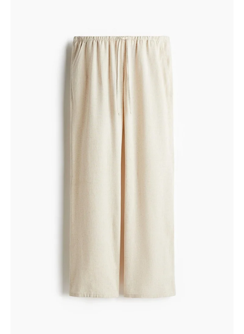 H&M Straight drawstring trousers