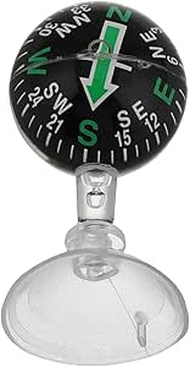 ABOOFAN Suction Cup Dashboard Compass Portable Ball Automotive Accurate Directional Gauge Outdoor Road Trip - Image 1