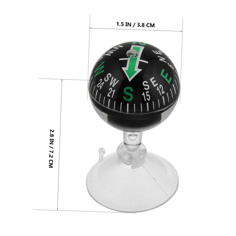 ABOOFAN Suction Cup Dashboard Compass Portable Ball Automotive Accurate Directional Gauge Outdoor Road Trip - Image 3