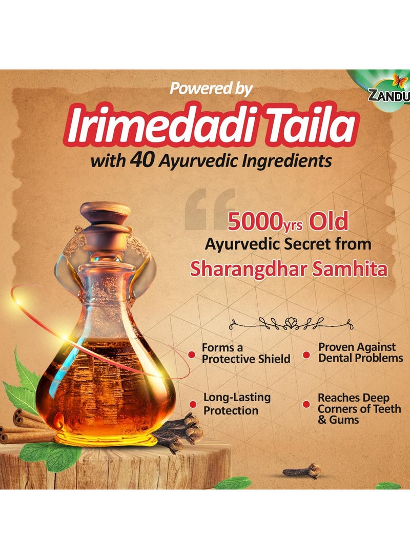 Zandu Dentifier 500g treats 9 dental issues Contains Erimidadi oil Advanced Ayurvedic toothpaste Scientifically proven formula - Image 4