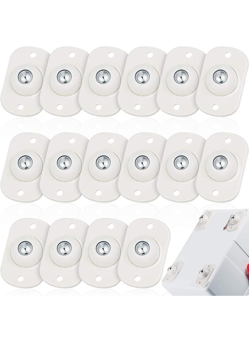 Akshved Akshved 16 Pcs Mini Swivel Casters Wheels Stainless Steel Self Adhesive360 Degree Rotation Pulley Universal Wheels at the Bottom of the Storage Box Swivel Caster Wheels for Furniture Various  - Image 1