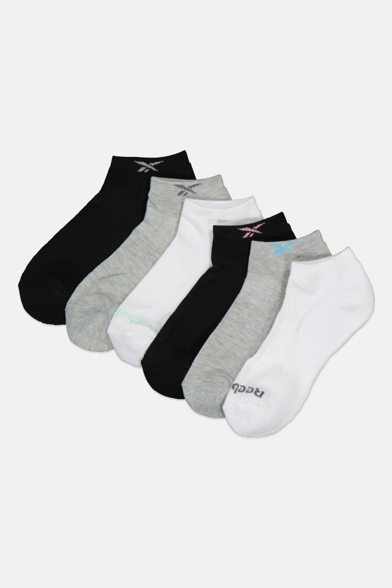Reebok Women 6 Pairs Low Cut Socks, Multicolor - Image 1