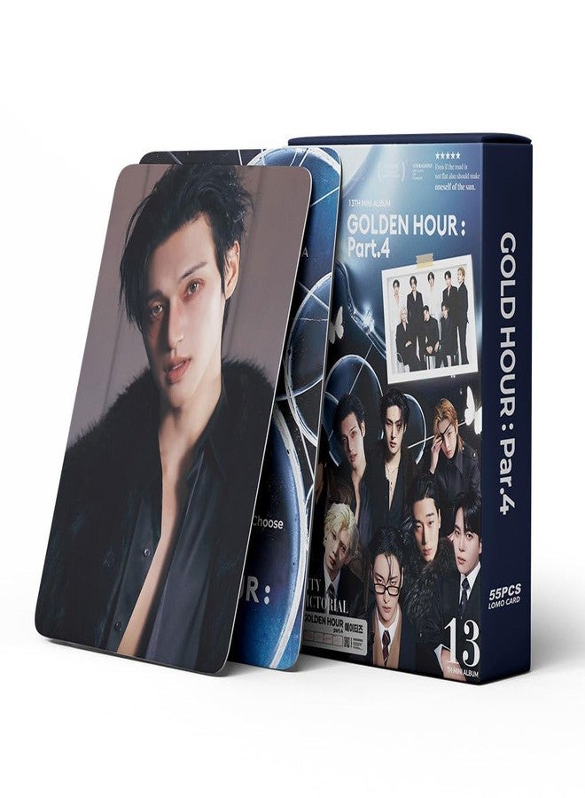 sunlelekz ANITEEZ "GOLDEN HOUR: Part.4" Lomo Card Set - 55PCS 13th Mini Album Photocards, Collectible Merch for ATINY Fans - Image 1