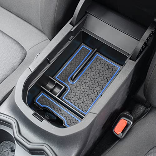TACOBRO TACORBO Center Console Organizer Compatible with Toyota RAV4 2019 2021 2020 2022 2023 2024 2025 and 20212024 2025 RAV4 Prime Accessories Armrest Secondary Storage Box Insert Tray Blue Trim - Image 1