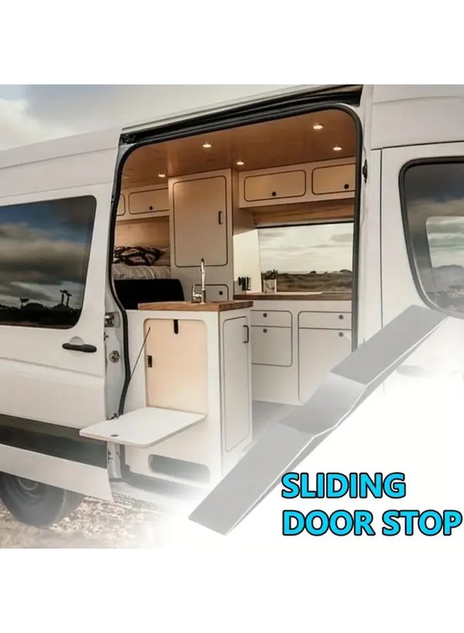 Heavy Duty Sliding Door Stop With Slam Safety Mechanism Non Slip Base Plate Easy Installation 1pc - Image 1