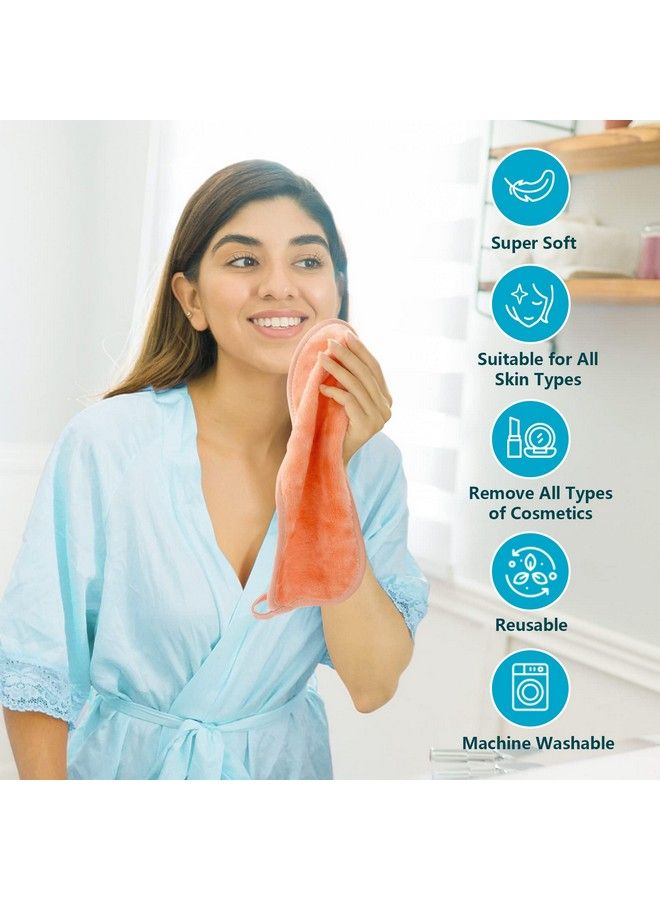 Orighty Makeup Remover Cloths 6 Packs Makeup Removal Face Cleansing Cloth Reusable Microfiber Facial Cleansing Towels Remove Instantly Dirt With Just Water 12 X 6 In 6 Colors  - Image 3