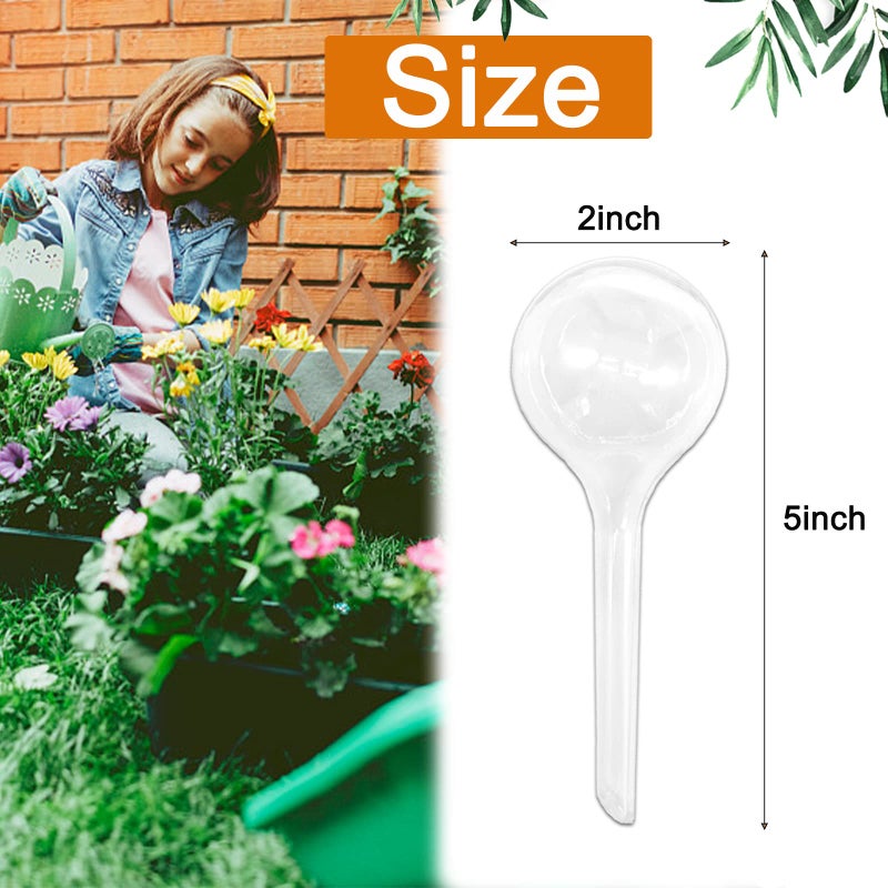 Bvrbaory 8 Pcs Clear Plant Watering Globes,Plastic Self-Watering Bulbs,Automatic Watering Globes,Garden Water Device for Plant Indoor Outdoor - Image 2