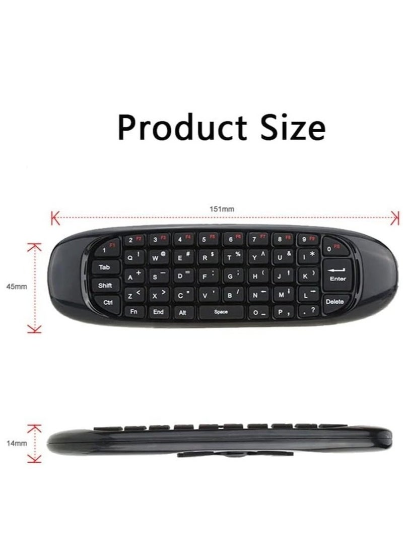 Arabic Keyboard Air Mouse C120: Wireless Smart TV Remote with Gyroscope and Somatosensory Control for TV Box, Android, and PC