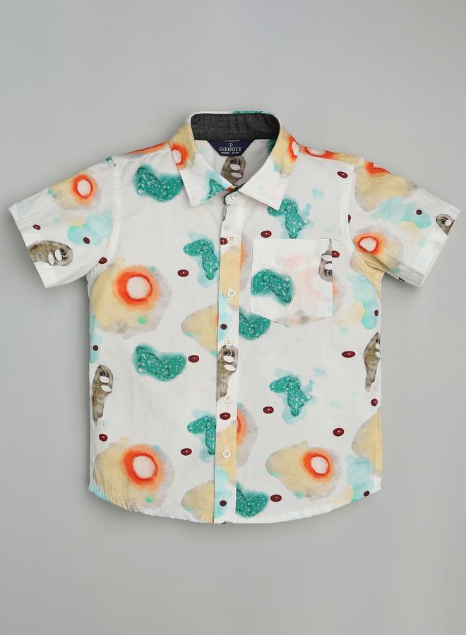 Infinity Kids Cotton Short Sleeve Printed Shirt - Image 1