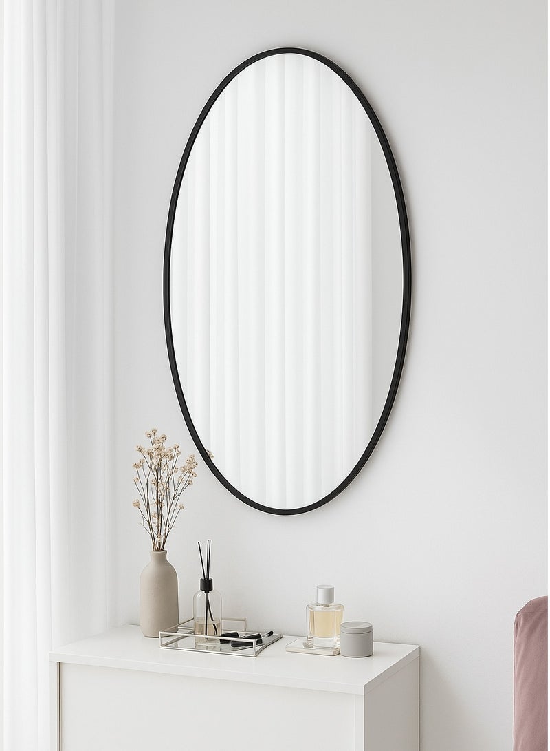 Glass Corner 70*110 Oval Mirrors - Black - Image 2
