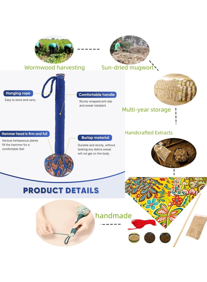 DubaiGallery مطرقة تدليك، أداة تدليك يدوية محمولة لتدليك الظهر والرقبة والكتفين، عصا تدليك، يمكن استخدامها في أي عمر، هدية للنساء والرجال 2 قطعة - Image 4