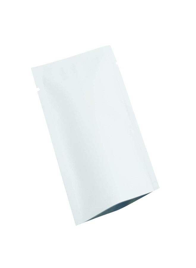 QQ Studio 100 PCS Metallic Mylar Foil Open Top Sealable Bags (8x12cm(3.1x4.7"), 100x White) - Image 1