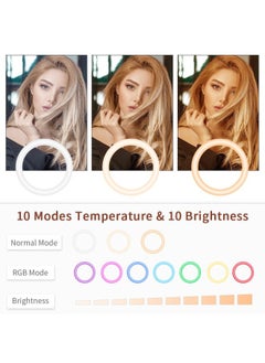 General RGB Fill Light Live LED Colorful Atmosphere Light Beauty Ring Light Photography Ring Light Wholesale-Specifications:6inch Rgb  - Image 3