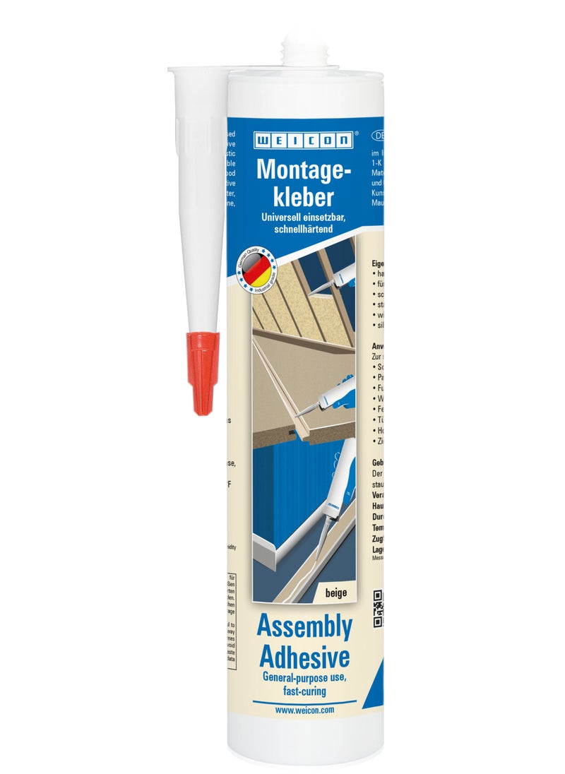 Weicon Weicon Assembly Adhesive | 310 ml | Light Beige, Fast Curing And Strong Contact Adhesive For Interior And Exterior Use.  - Image 2