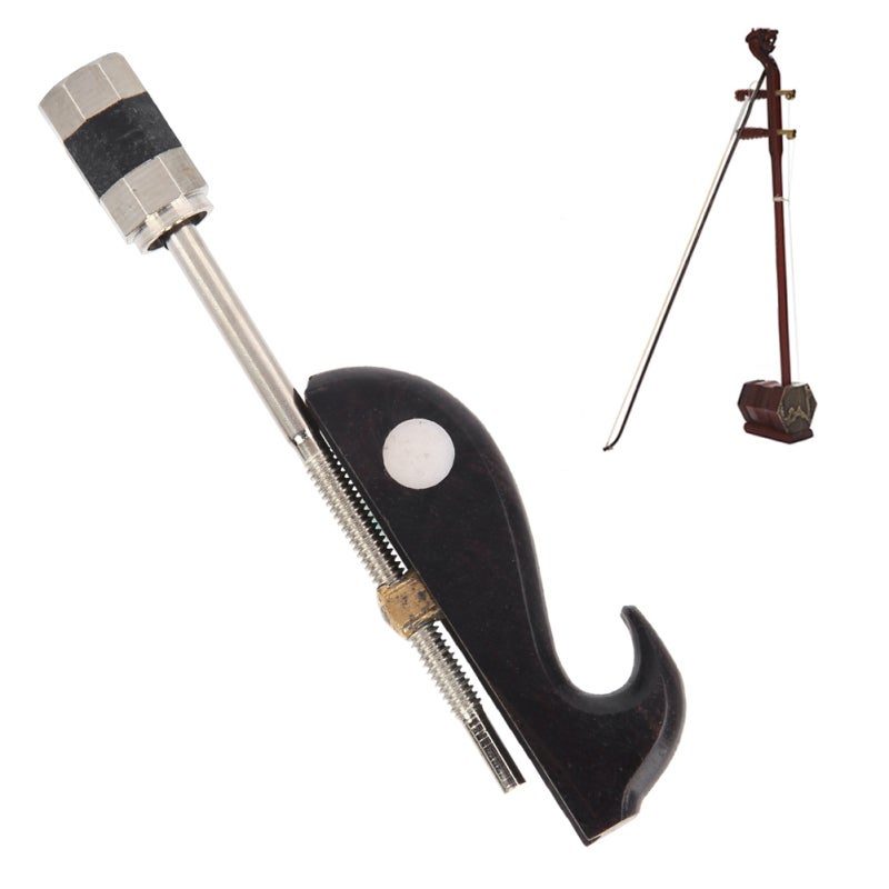 Sandalwood Erhu Bow Hook Fine Tuner - Hand-Made Black Sandalwood Fish Adjust Tool for Any Size Erhu Bows - Image 5