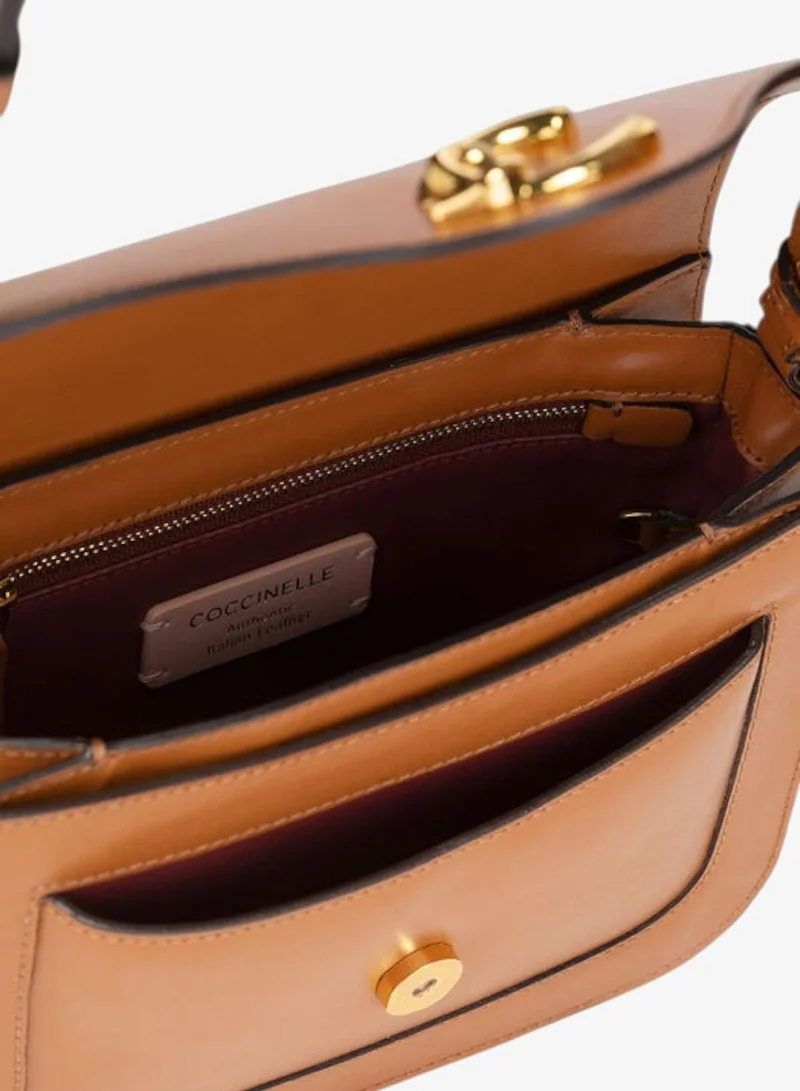 Coccinelle Brown C-Me Leather Shoulder Bag for Women | Best Price UAE