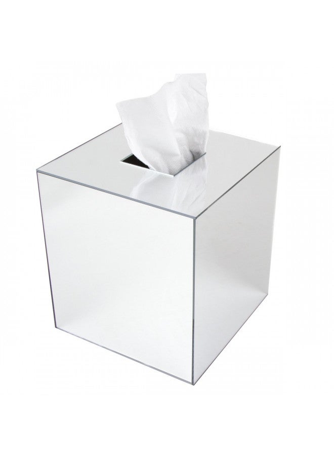 J JACKCUBE DESIGN JackCubeDesign Overall Acrylic Mirror Square Tissue Box Cover Holder Napkin Holder Organizer Stand(5.6 x 5.6 x 6.1 inches) - :MK219A - Image 5
