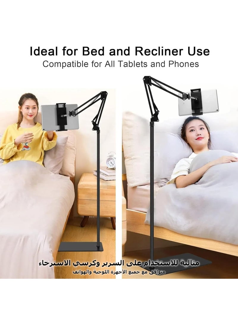 اكسيسن حامل أرضي للأجهزة اللوحية، حامل معدني قابل للتعديل وقابل للدوران 360 درجة، حامل هاتف لأجهزة iPad/iPhoneX/iPad Pro أو الأجهزة الأخرى مقاس 3.5~11 بوصة - Image 3