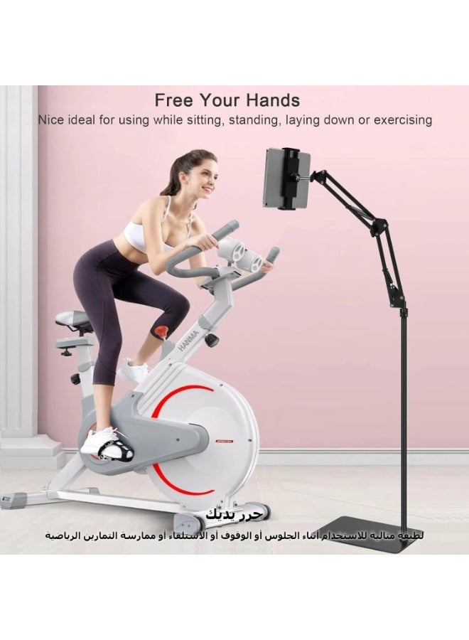 اكسيسن حامل أرضي للأجهزة اللوحية، حامل معدني قابل للتعديل وقابل للدوران 360 درجة، حامل هاتف لأجهزة iPad/iPhoneX/iPad Pro أو الأجهزة الأخرى مقاس 3.5~11 بوصة - Image 4