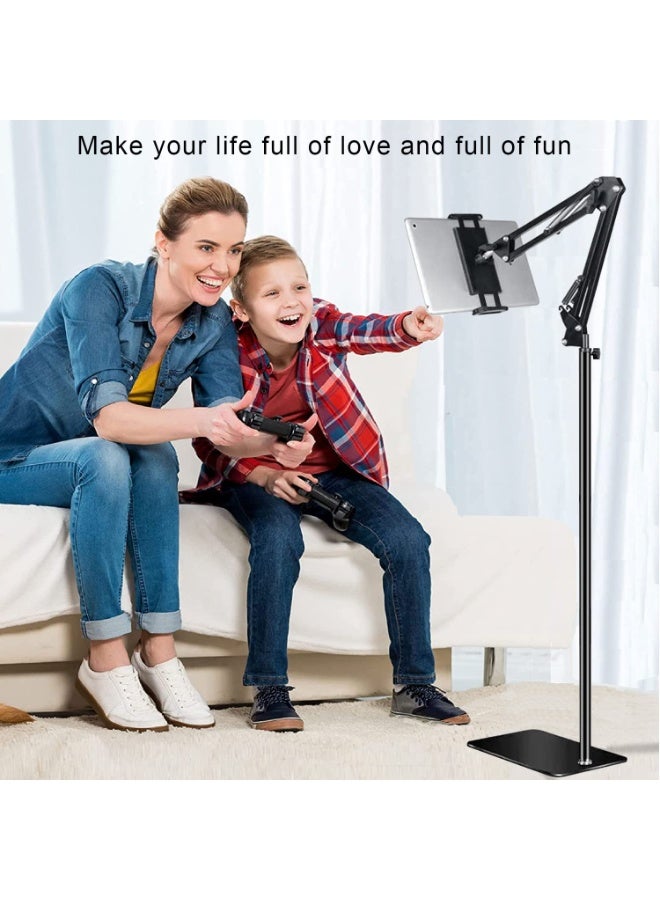 XICEN Floor type mobile phone/tablet bracket,Tablet Floor Stand, Adjustable Universal 360 degree Rotatable Metal Tablet Holder, Phone Stand for iPad/iPhoneX/iPad Pro or Other 3.5~11 Inches Devices - Image 2