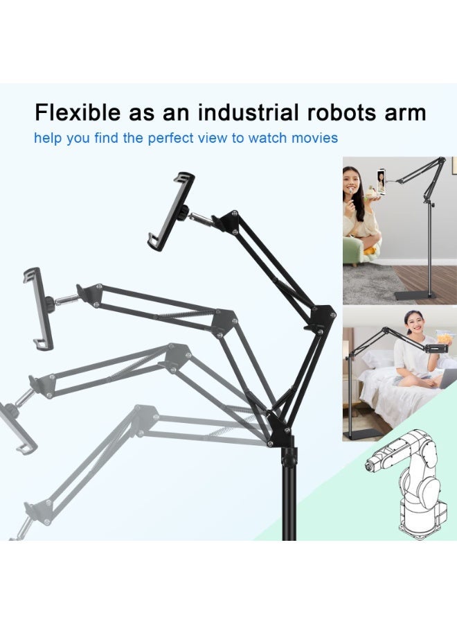 XICEN Floor type mobile phone/tablet bracket,Tablet Floor Stand, Adjustable Universal 360 degree Rotatable Metal Tablet Holder, Phone Stand for iPad/iPhoneX/iPad Pro or Other 3.5~11 Inches Devices - Image 4