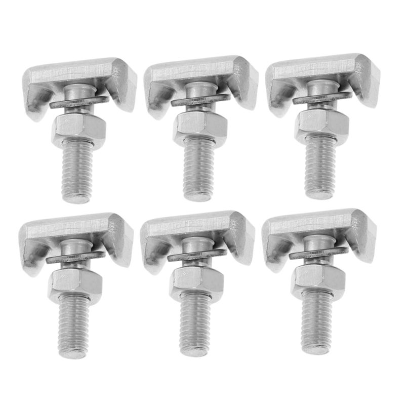 Vosarea 6pcs Replacement Bolt Kit Stainless Steel T-Bolts for Car Battery Cable Extender Terminal Nuts Battery Terminal Set - Image 1