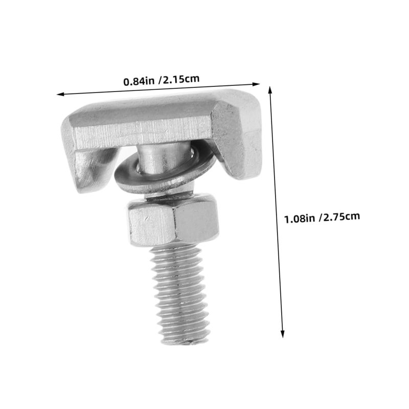 Vosarea 6pcs Replacement Bolt Kit Stainless Steel T-Bolts for Car Battery Cable Extender Terminal Nuts Battery Terminal Set - Image 2