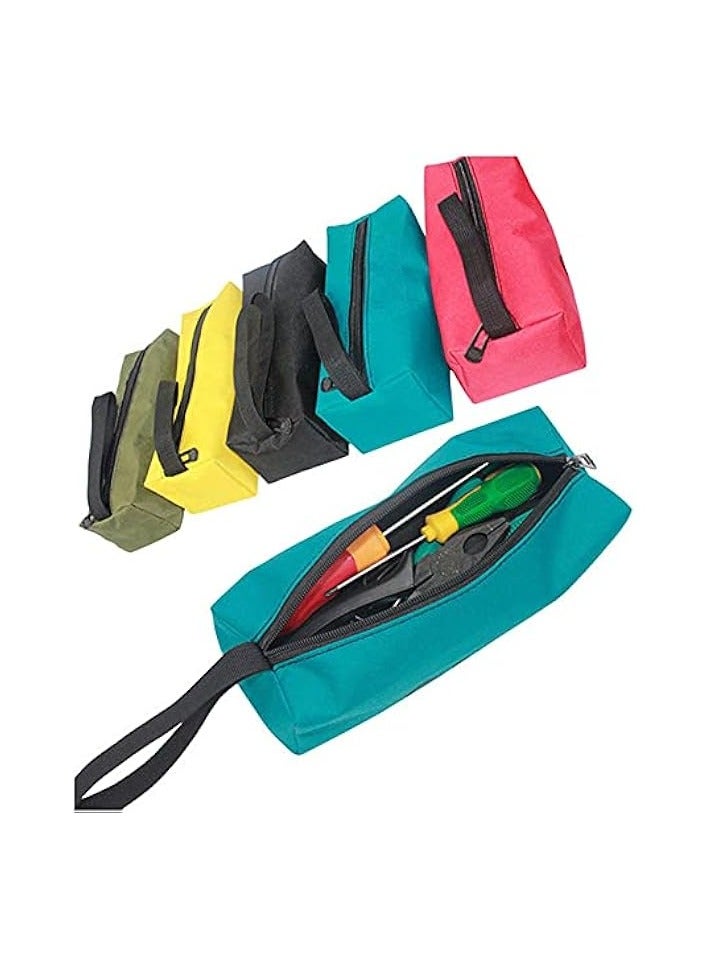 إيروريكس مجموعة حقائب أدوات من 5 قطع، حقيبة تخزين بسحاب من قماش أكسفورد المقاوم للماء، متعددة الأغراض لتنظيم أدوات البراغي والمسامير ورؤوس المثقاب والأجزاء المعدنية وإصلاحها - Image 1