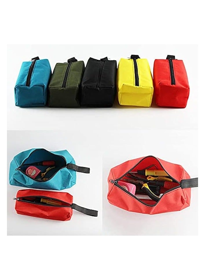 إيروريكس مجموعة حقائب أدوات من 5 قطع، حقيبة تخزين بسحاب من قماش أكسفورد المقاوم للماء، متعددة الأغراض لتنظيم أدوات البراغي والمسامير ورؤوس المثقاب والأجزاء المعدنية وإصلاحها - Image 2