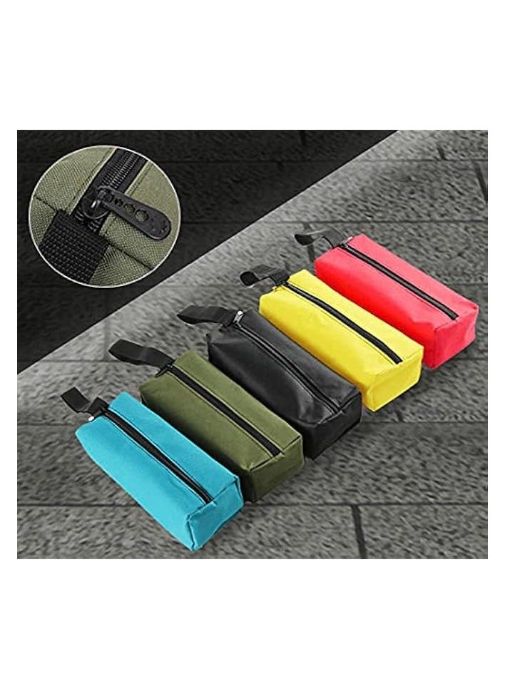 إيروريكس مجموعة حقائب أدوات من 5 قطع، حقيبة تخزين بسحاب من قماش أكسفورد المقاوم للماء، متعددة الأغراض لتنظيم أدوات البراغي والمسامير ورؤوس المثقاب والأجزاء المعدنية وإصلاحها - Image 3