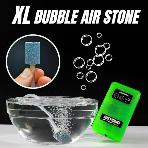 Beyond Braid Beyond Bait Pump Rechargeable Aerator - Portable Glow in The Dark Bubbler – 4 Speed Portable Live Bait Aerator with XL Air Stone – Water-Resistant, Keeps Your Bait Alive Longer - Image 3