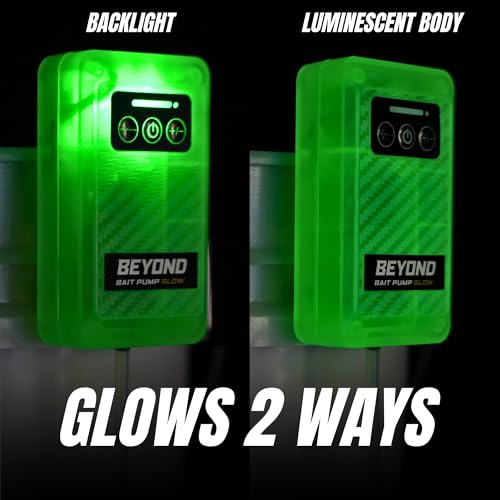 Beyond Braid Beyond Bait Pump Rechargeable Aerator - Portable Glow in The Dark Bubbler – 4 Speed Portable Live Bait Aerator with XL Air Stone – Water-Resistant, Keeps Your Bait Alive Longer - Image 2