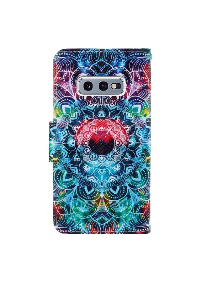 زبون جراب لهاتف Galaxy S10e، جراب جلدي من البولي يوريثان بتصميم ثلاثي الأبعاد ملون، مع حامل وفتحات للبطاقات ومحفظة - Image 3