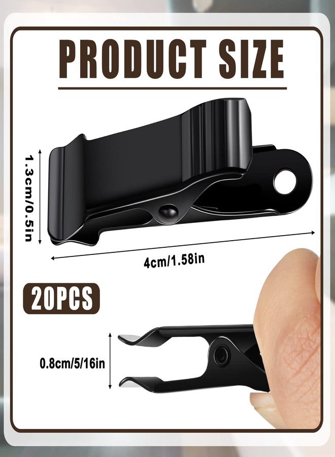 Shimeyao 10 Pcs Metal Mini Clamps Mini Spring Clamp Crocodile Alligator Clips 1/2 Inch Wide for Work, Smooth Jaw, 5/16 Inch Capacity (Black) - Image 2