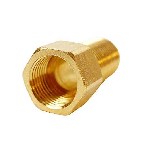 Hooshing 2PCS Brass Pipe Fitting 1/2" Female to 1/2" Male Straight Thread Pipe Extension Connector Length 1.97 Inch/50mm - Image 4