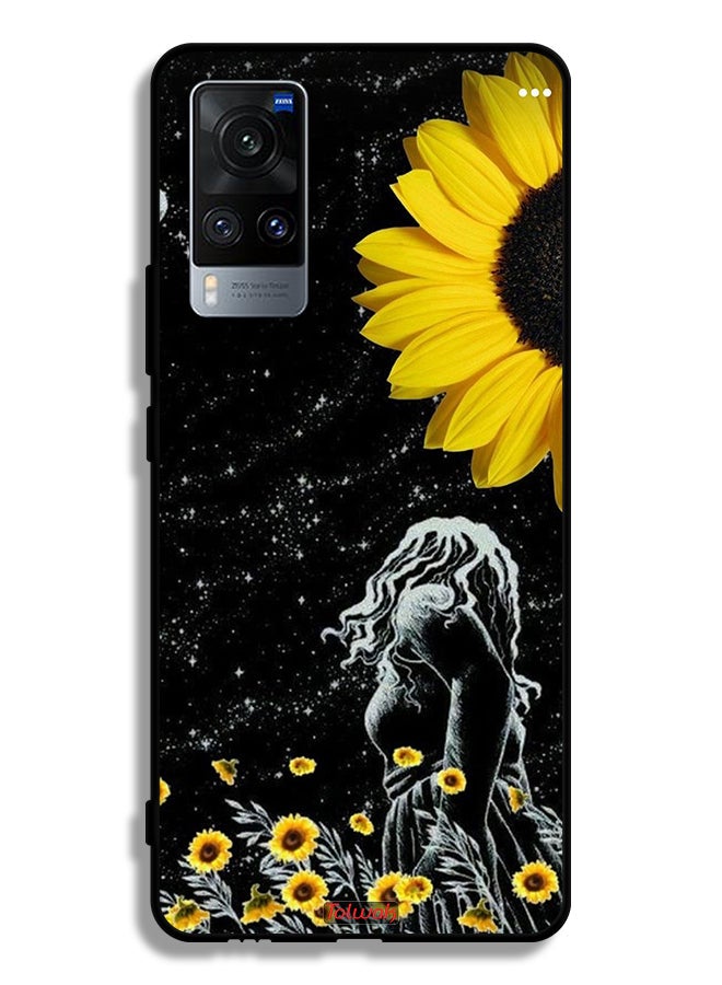 Tolwak Vivo X60 Protective Case Cover Girl Look At Moon Art - Image 2