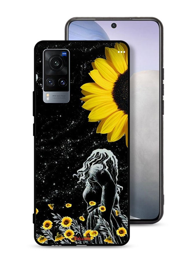 Tolwak Vivo X60 Protective Case Cover Girl Look At Moon Art - Image 1