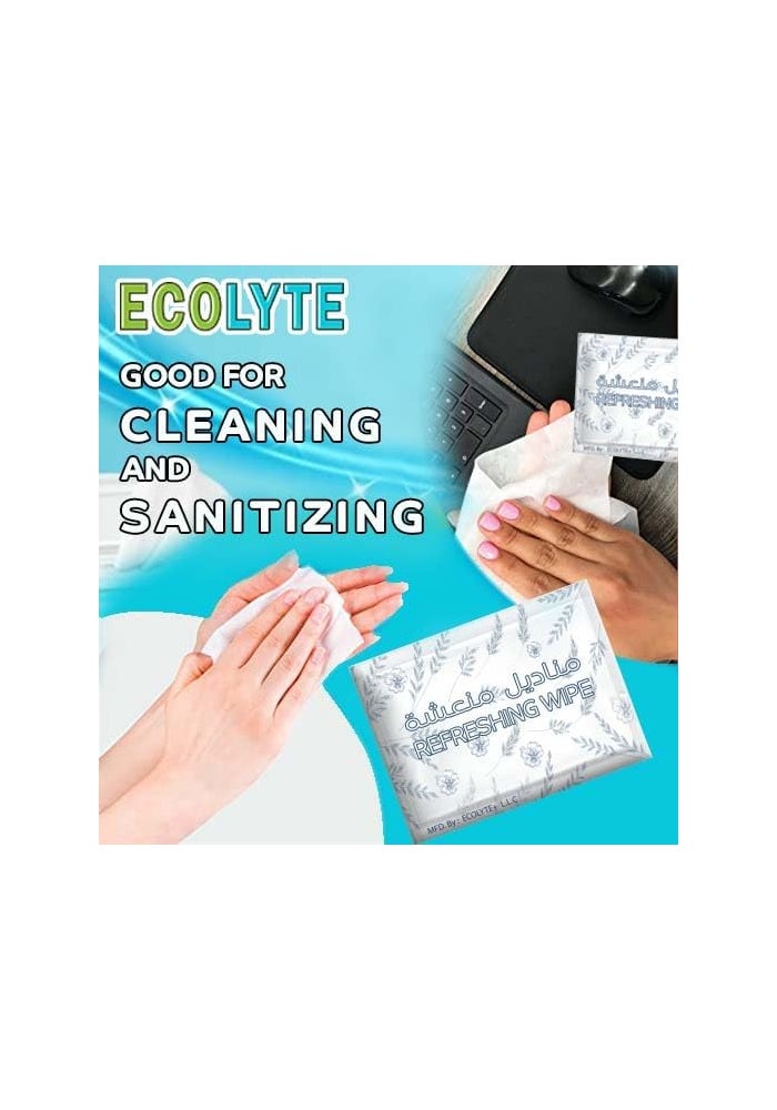 ECOLYTE+ مناديل مبللة مضادة للبكتيريا ECOLYTE+ المنعشة - 50 عبوة - Image 3