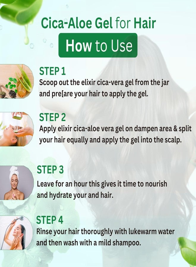 CIPHER Elixir Cica-Aloe Gel - Pure Aloe Vera Hair Gel for Scalp | Nourishes and Hydrates Hair | 2X Shiner, Smoother HairGel | Pre-Wash HairCream for Women & Men- 200ml - Image 5